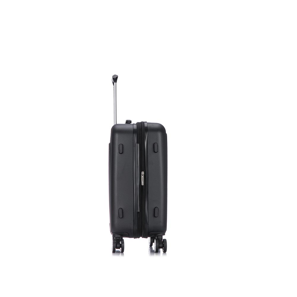 DUKAP Crypto Lightweight Hardside Spinner 20 inch Black. Picture 3