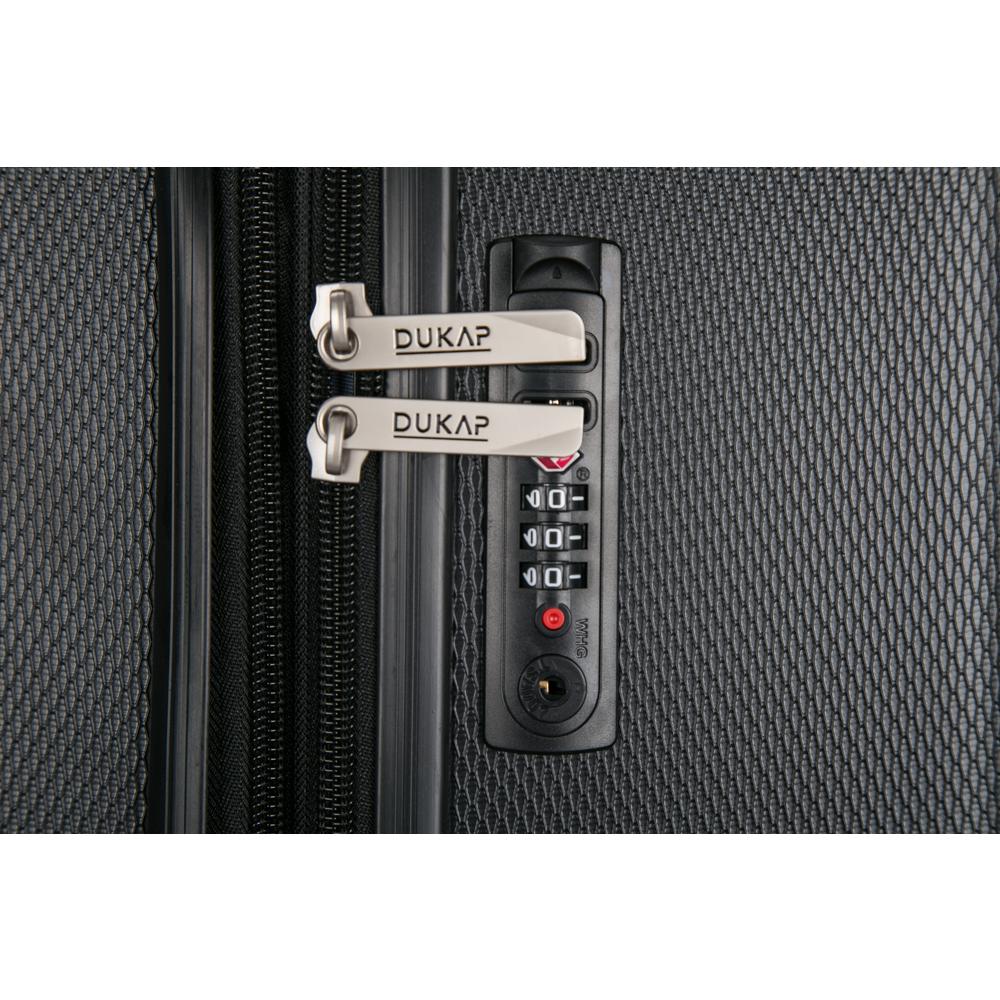 DUKAP Crypto Lightweight Hardside Spinner 32 inch Black. Picture 3