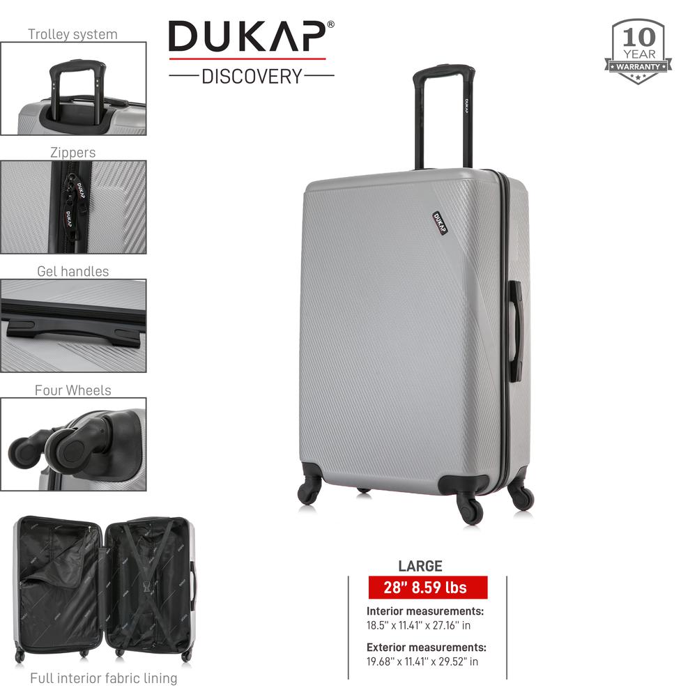 DUKAP Discovery Lightweight Hardside Spinner 28 inch Black. Picture 1