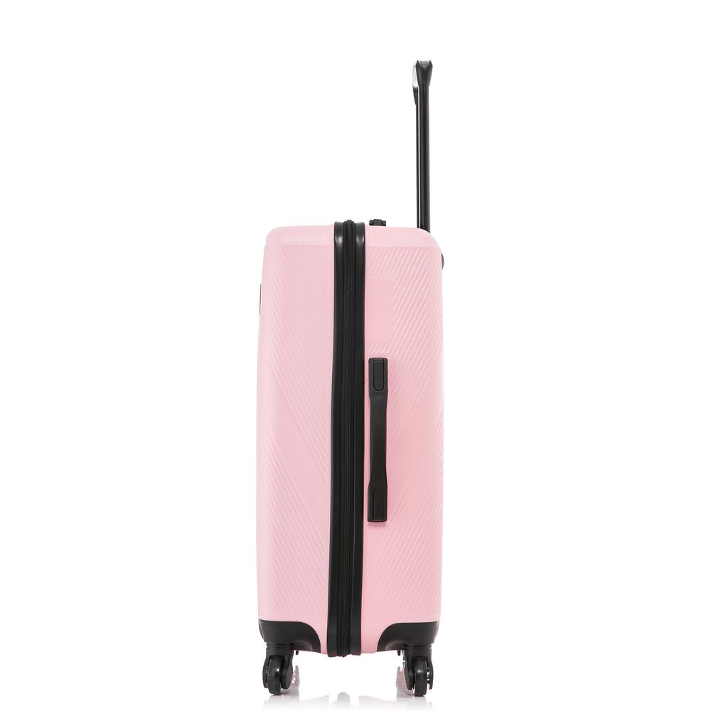 DUKAP Discovery Lightweight Hardside Spinner 24 inch Pink. Picture 6
