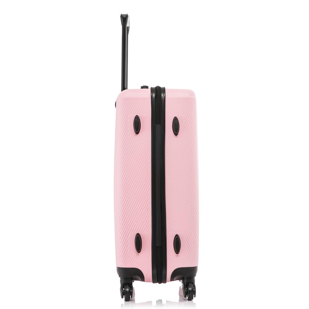 DUKAP Discovery Lightweight Hardside Spinner 24 inch Pink. Picture 7