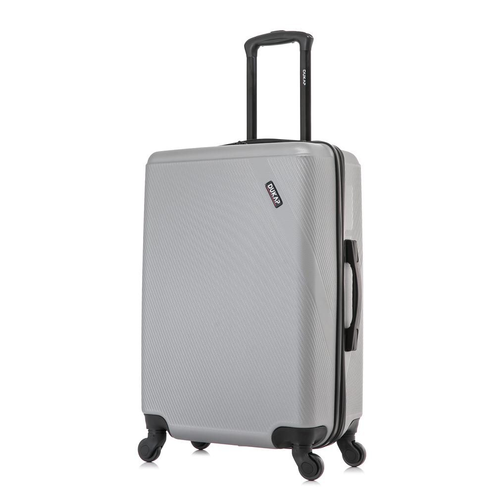 DUKAP Discovery Lightweight Hardside Spinner 24 inch Silver. Picture 2