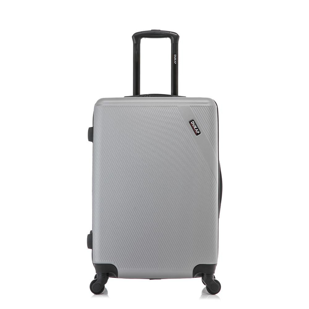 DUKAP Discovery Lightweight Hardside Spinner 24 inch Silver. Picture 1