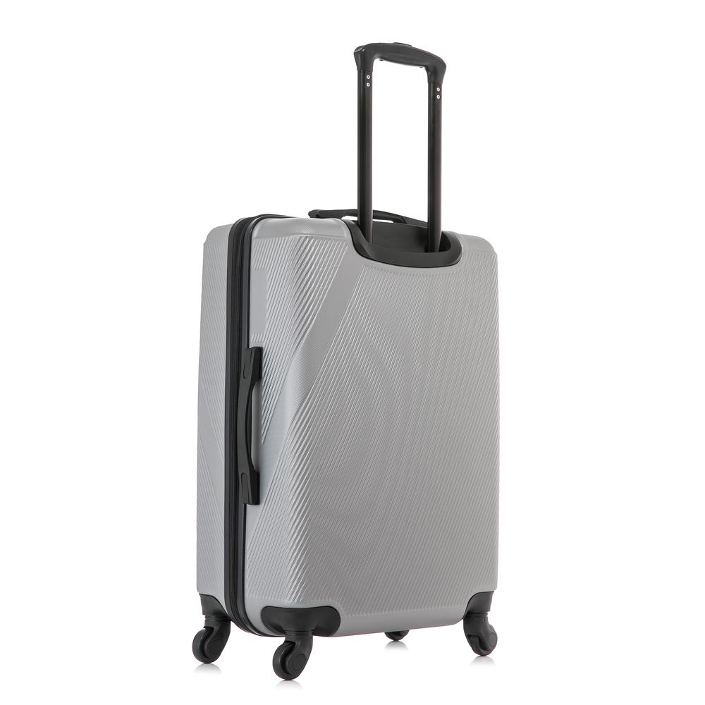 DUKAP Discovery Lightweight Hardside Spinner 24 inch Silver. Picture 6