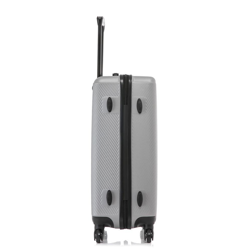 DUKAP Discovery Lightweight Hardside Spinner 24 inch Silver. Picture 5
