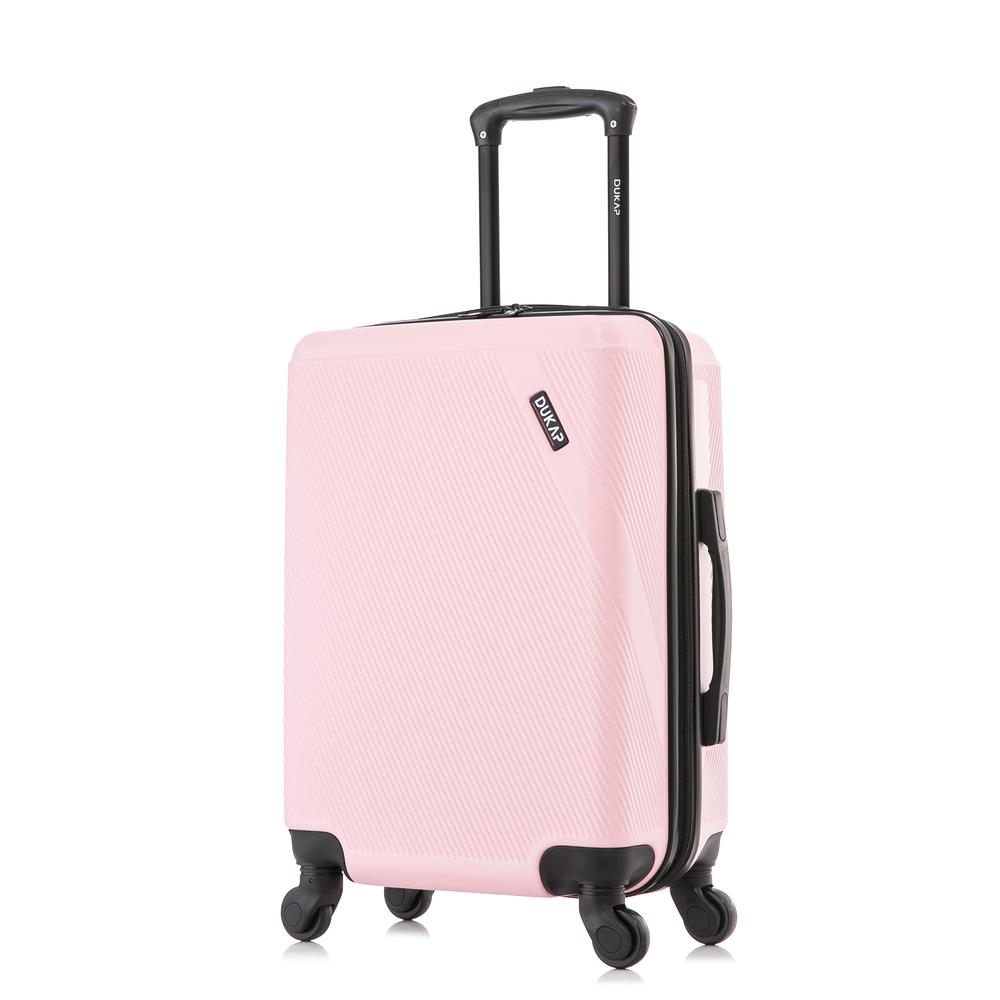 DUKAP Discovery Lightweight Hardside Spinner 20 inch Pink. Picture 1