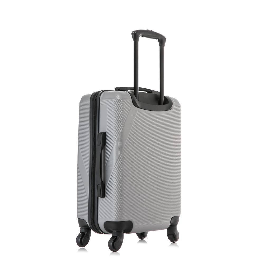 DUKAP Discovery Lightweight Hardside Spinner 20 inch Silver. Picture 6