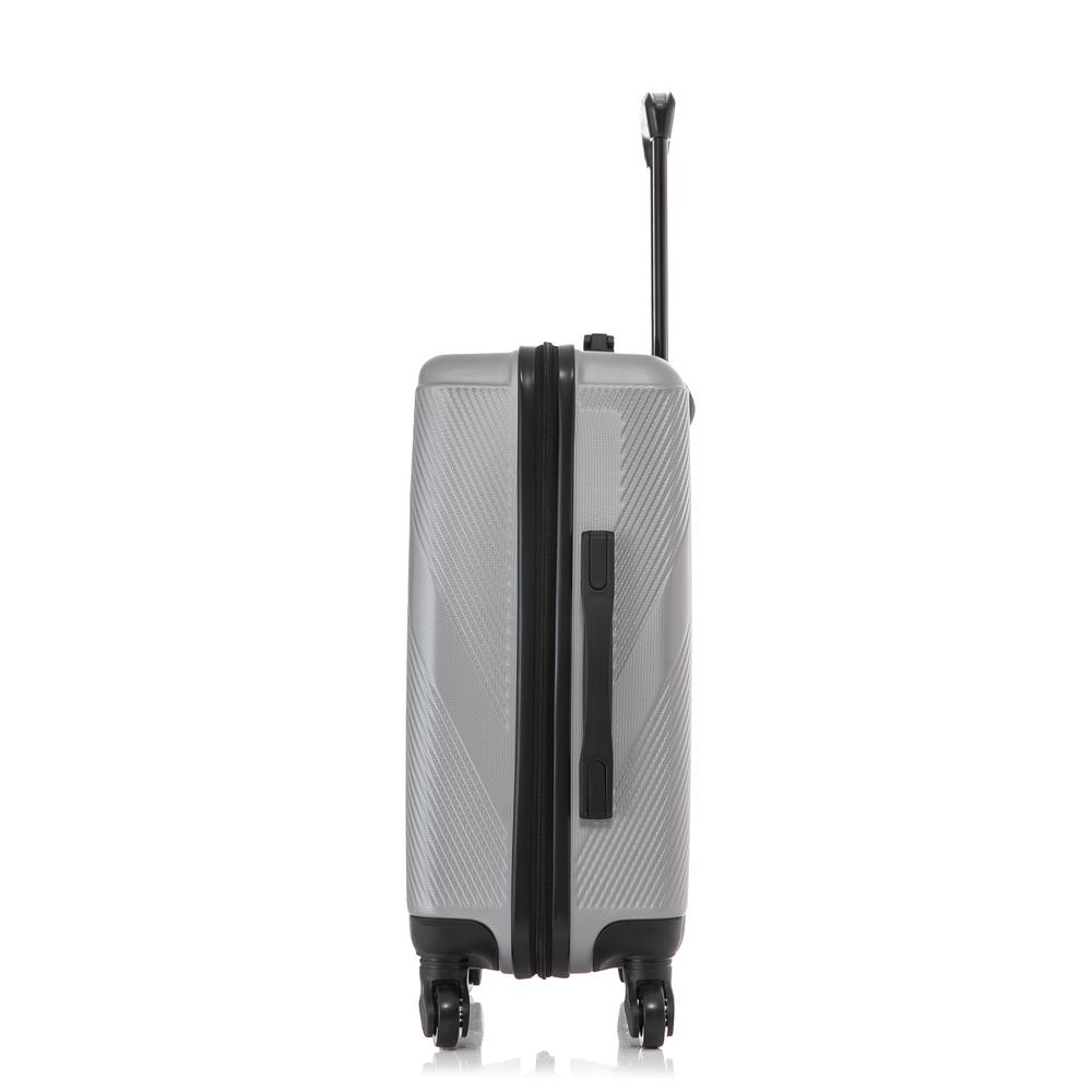 DUKAP Discovery Lightweight Hardside Spinner 20 inch Silver. Picture 7