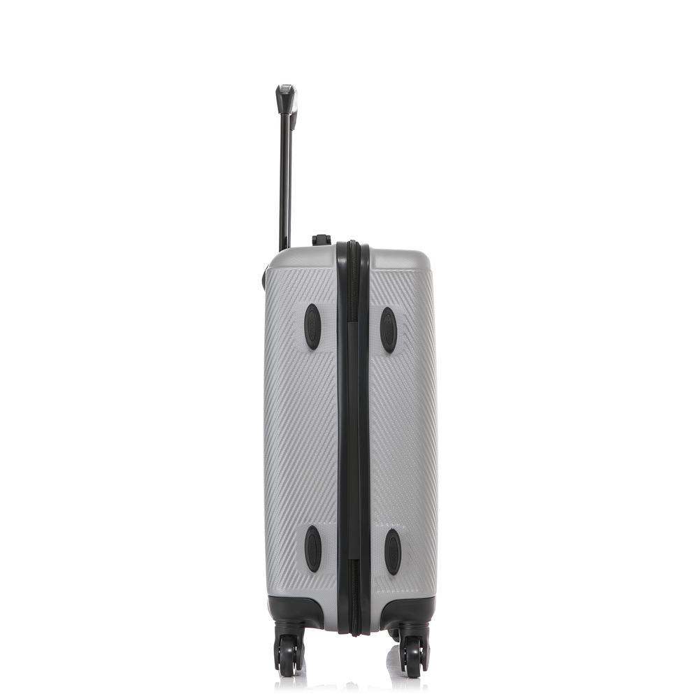 DUKAP Discovery Lightweight Hardside Spinner 20 inch Silver. Picture 4