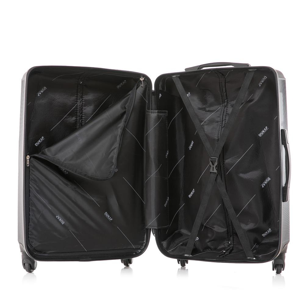 DUKAP Discovery Lightweight Hardside Spinner 3-Piece set  20'',24'', 28'' Black. Picture 3