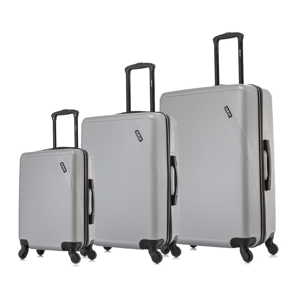 DUKAP Discovery Lightweight Hardside Spinner 3 Piece set  20'',24'', 28'' Black. Picture 1