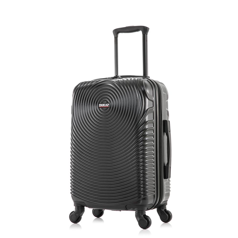 DUKAP Inception Lightweight Hardside Spinner 20 inch Black. Picture 1