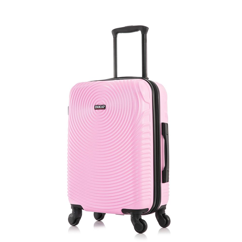 DUKAP Inception Lightweight Hardside Spinner 20 inch Pink. Picture 3
