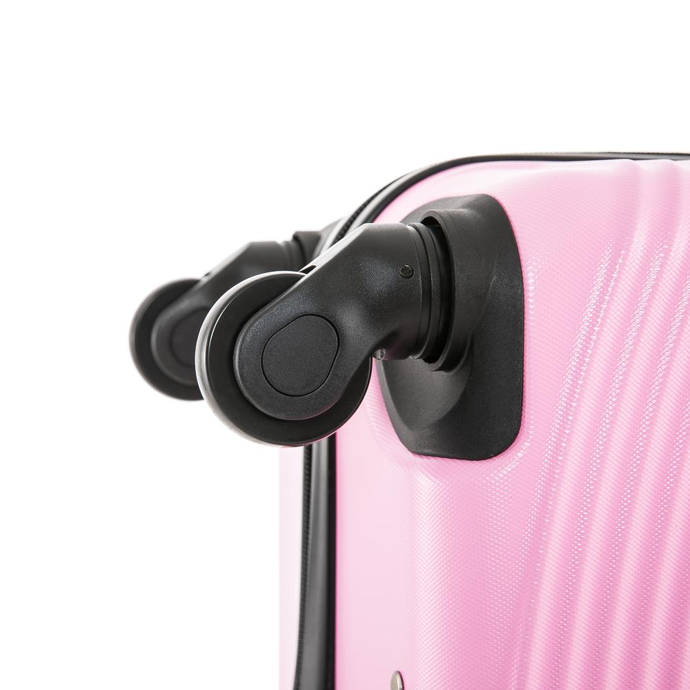 DUKAP Inception Lightweight Hardside Spinner 20 inch Pink. Picture 7