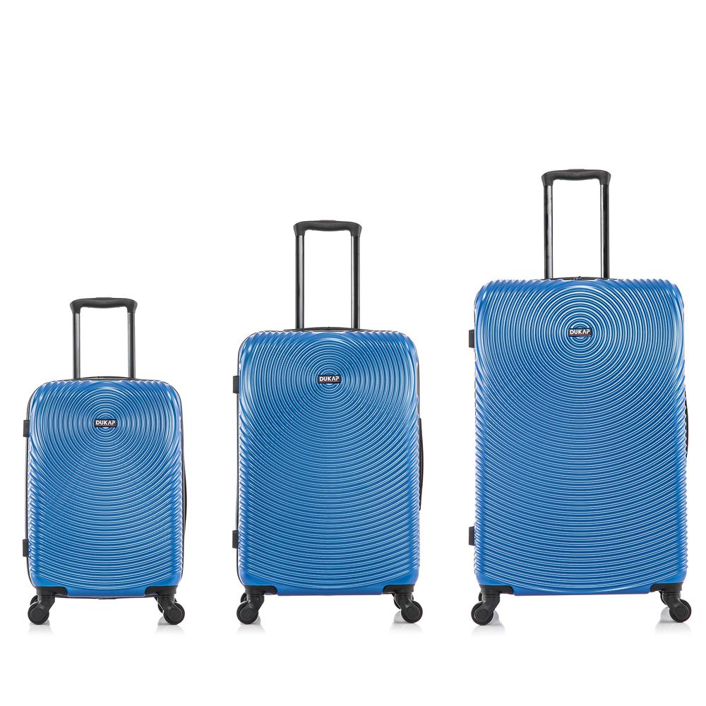 DUKAP Inception Lightweight Hardside Spinner 3 Piece  set  20'',24'', 28'' Blue. Picture 6