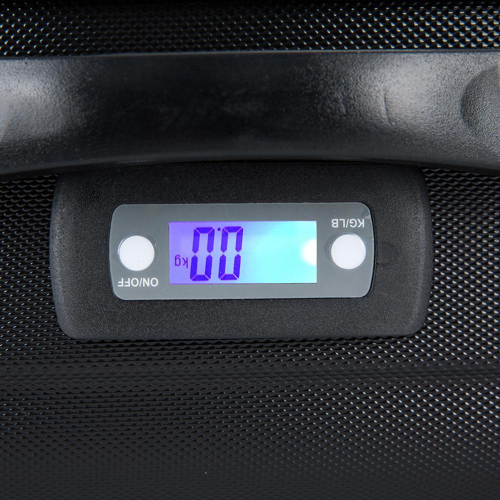 DUKAP Intely Hardside Spinner 32 inch with  Integrated Digital Weight Scale  - Black. Picture 6