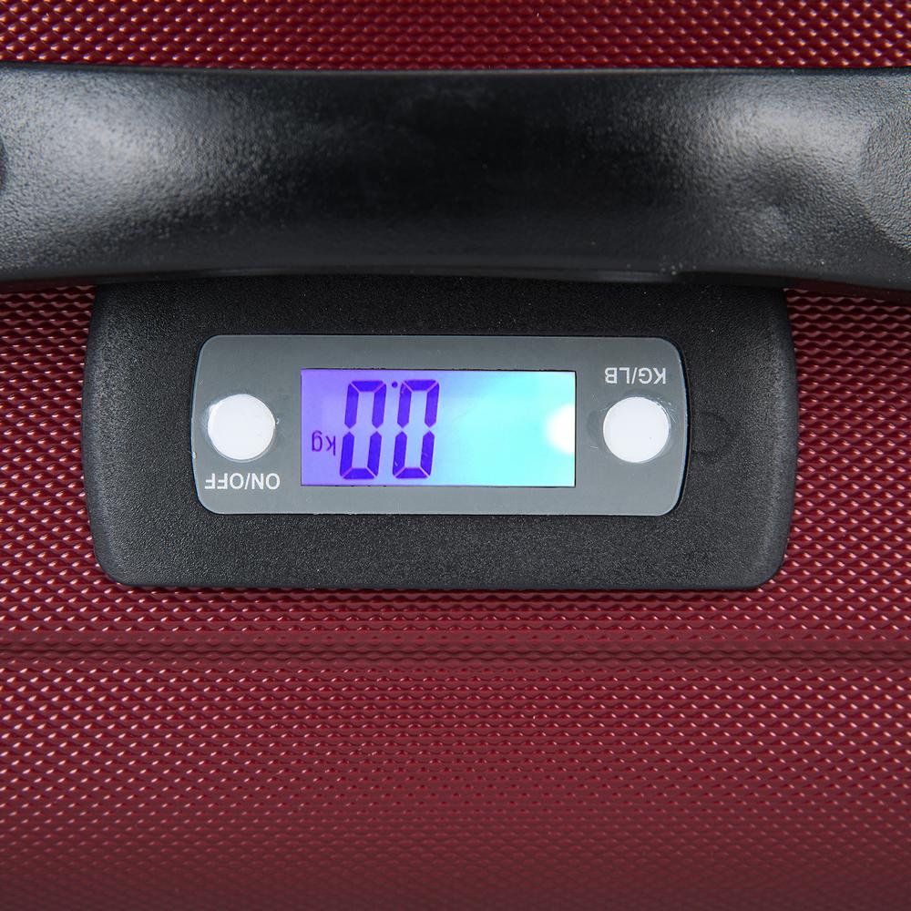 DUKAP Intely Hardside Spinner 28 inch with  Integrated Digital Weight Scale  - Wine. Picture 9