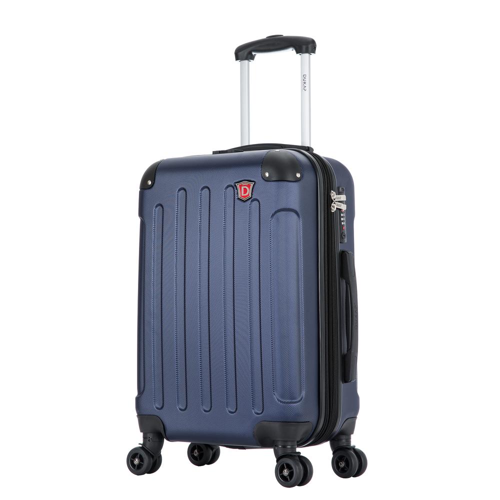 DUKAP Intely Hardside Spinner 20 inch with integrated USB port - Blue. Picture 3