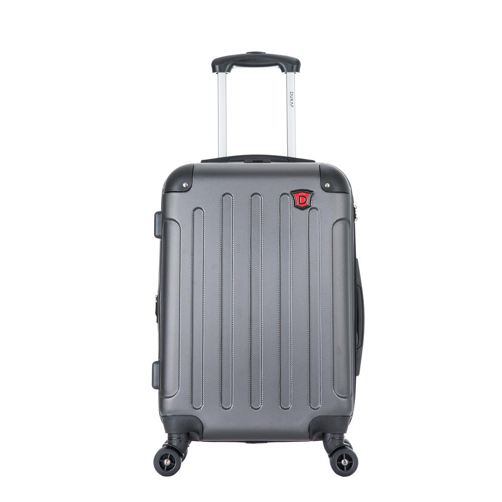 DUKAP Intely Hardside Spinner 20 inch with integrated USB port - Grey. Picture 3