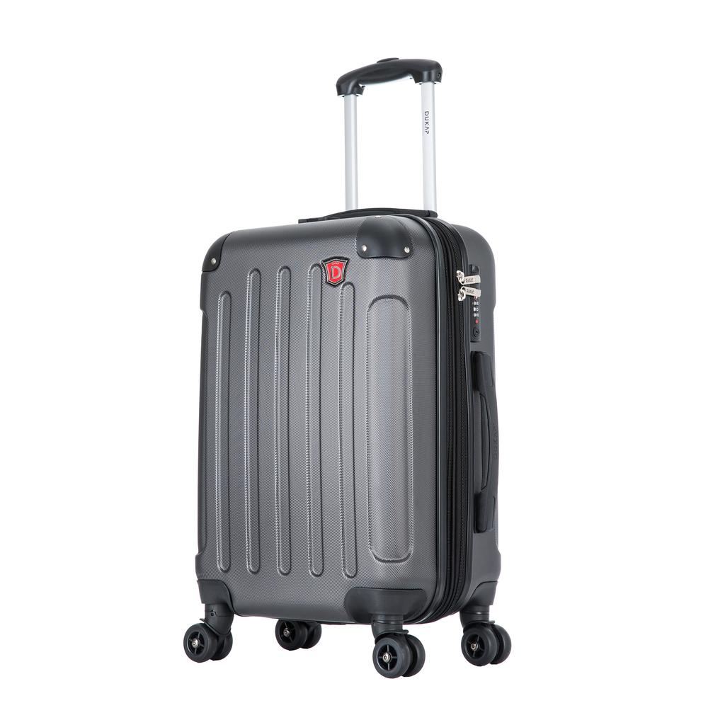 DUKAP Intely Hardside Spinner 20 inch with integrated USB port - Grey. Picture 4