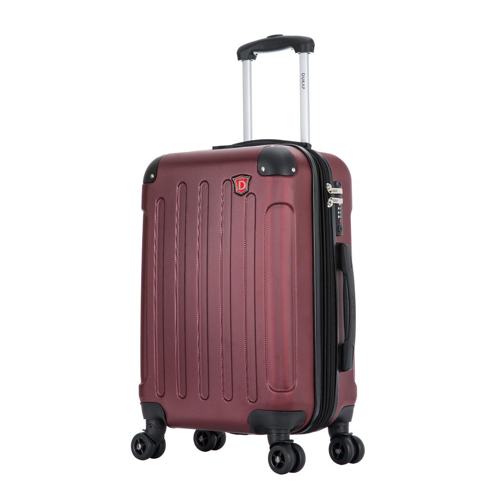 DUKAP Intely Hardside Spinner 20 inch with integrated USB port - Wine. Picture 2