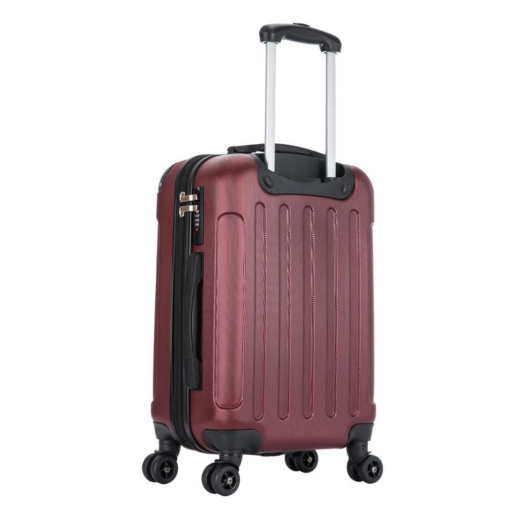 DUKAP Intely Hardside Spinner 20 inch with integrated USB port - Wine. Picture 8