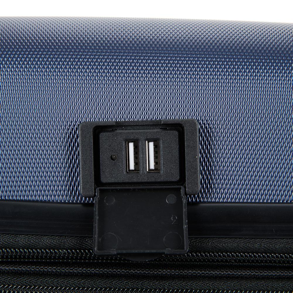 DUKAP Intely Smart Hardside 3 piece set 20''/28''/32'' + USB Port + integrated weight scale - Blue. Picture 6