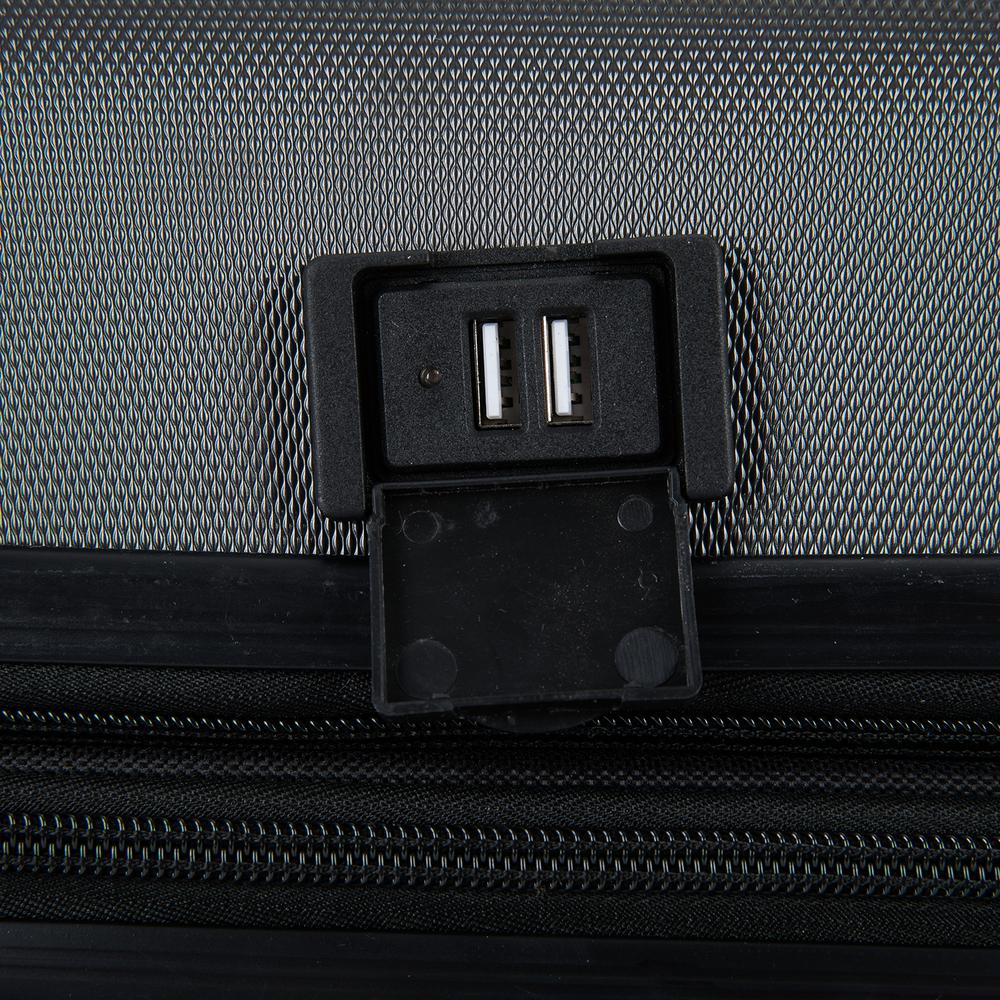 DUKAP Intely Smart Hardside 3 piece set 20''/28''/32'' + USB Port + integrated weight scale - Grey. Picture 3
