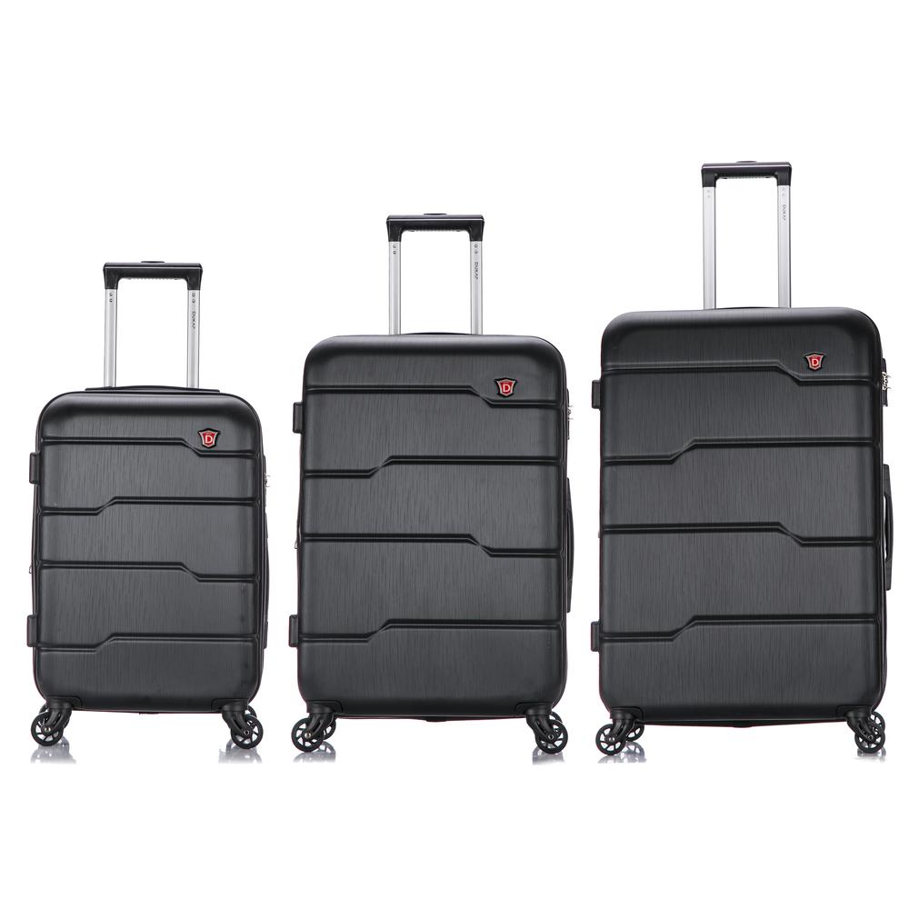 DUKAP Rodez Lightweight Hardside 3 piece set 20''/24''/28'' Black. Picture 7