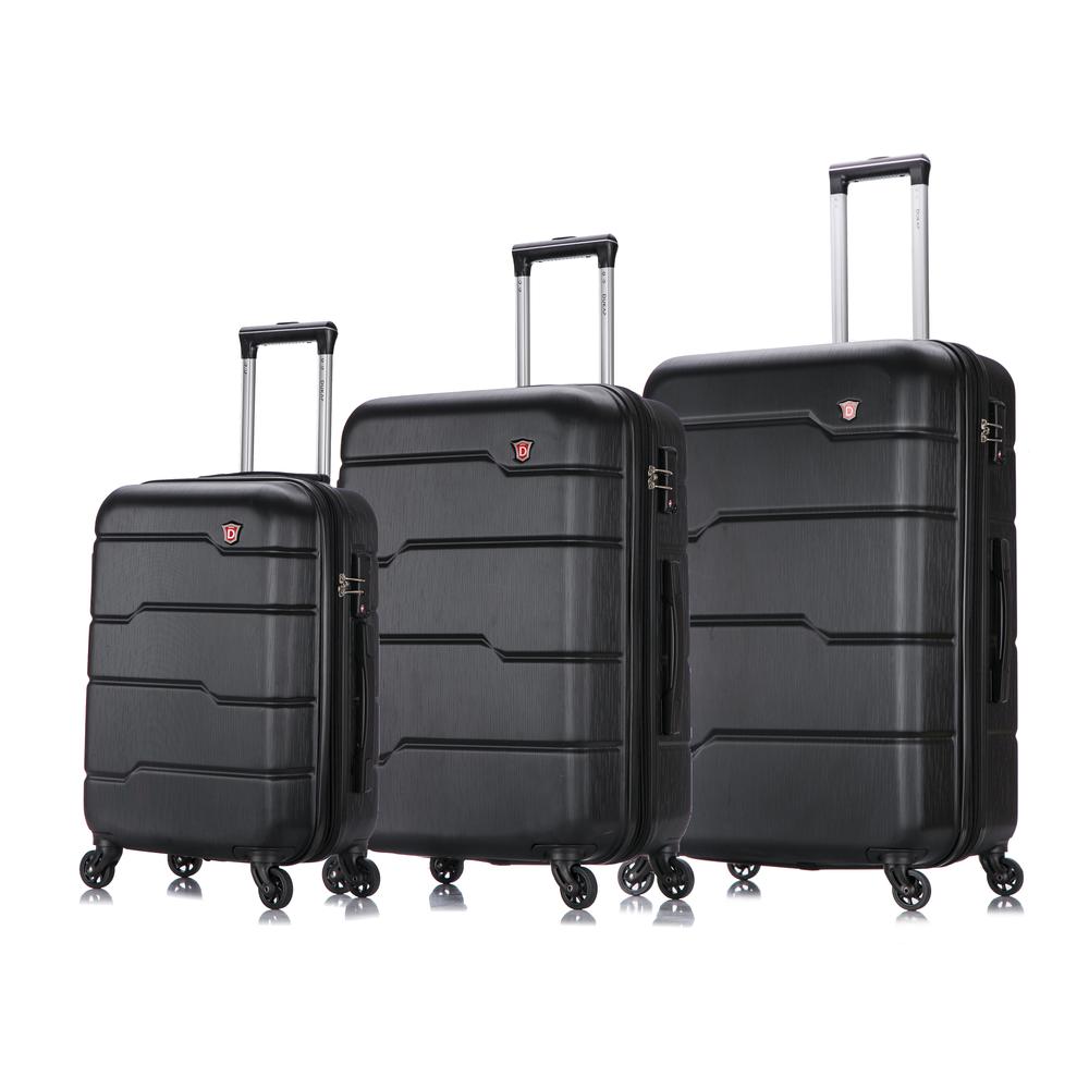 DUKAP Rodez Lightweight Hardside 3 piece set 20''/24''/28'' Black. Picture 10