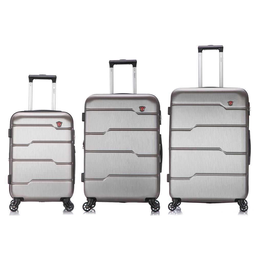 DUKAP Rodez Lightweight Hardside 3 piece set 20''/24''/28'' Silver. Picture 7