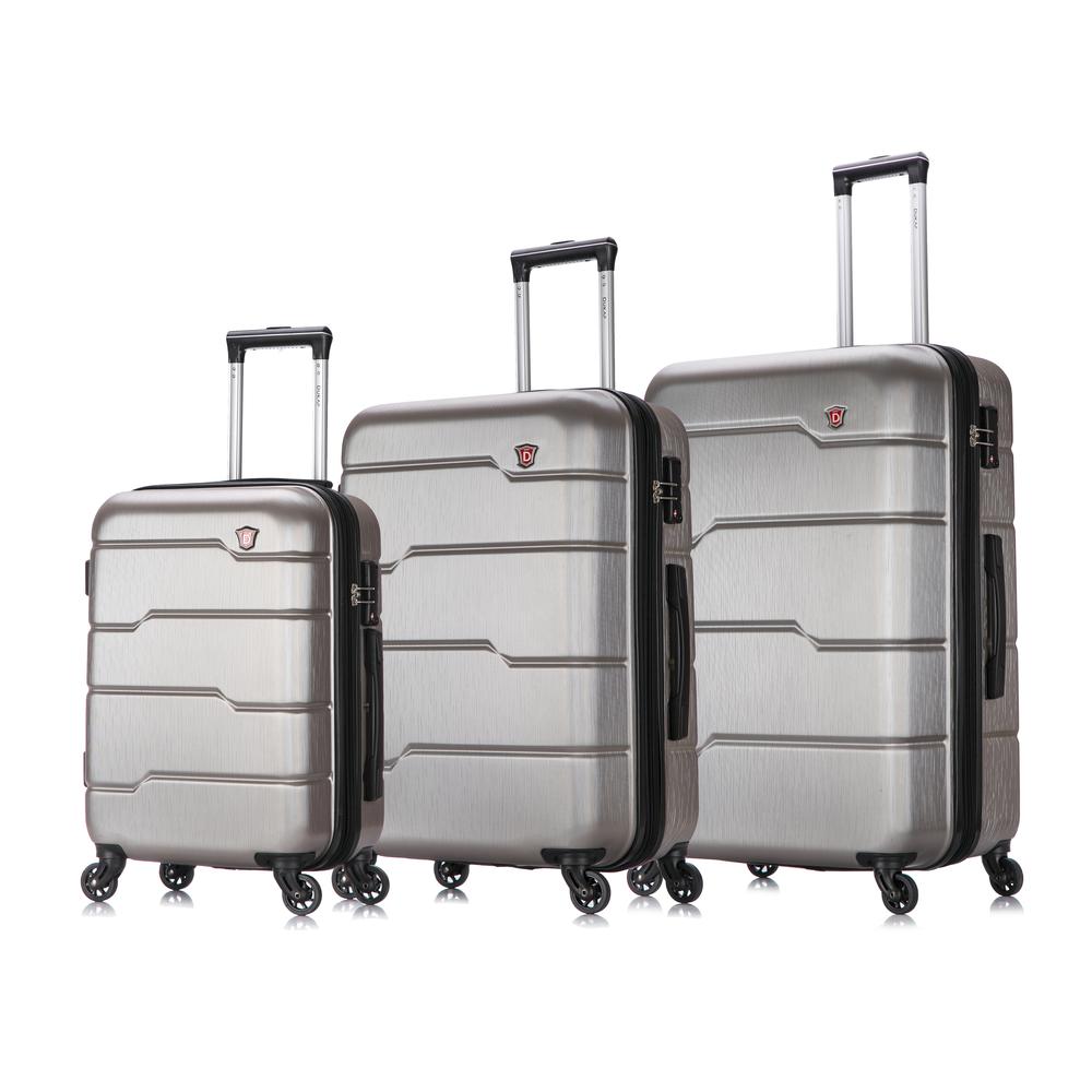 DUKAP Rodez Lightweight Hardside 3 piece set 20''/24''/28'' Silver. Picture 8