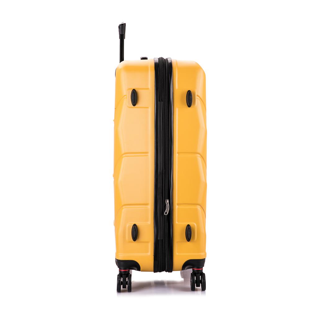 DUKAP Zonix Lightweight Hardside Spinner 30 inch Mustard. Picture 1