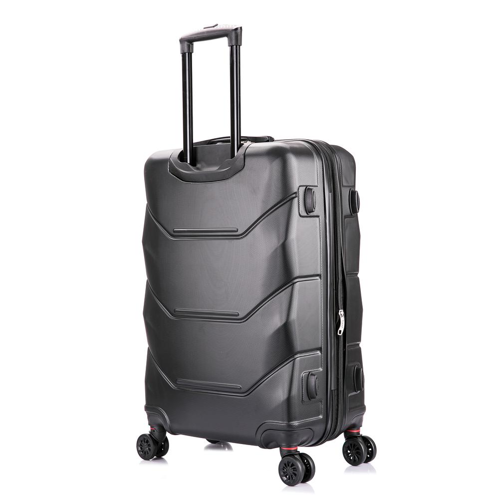 DUKAP Zonix Lightweight Hardside Spinner 26 inch Black. Picture 3