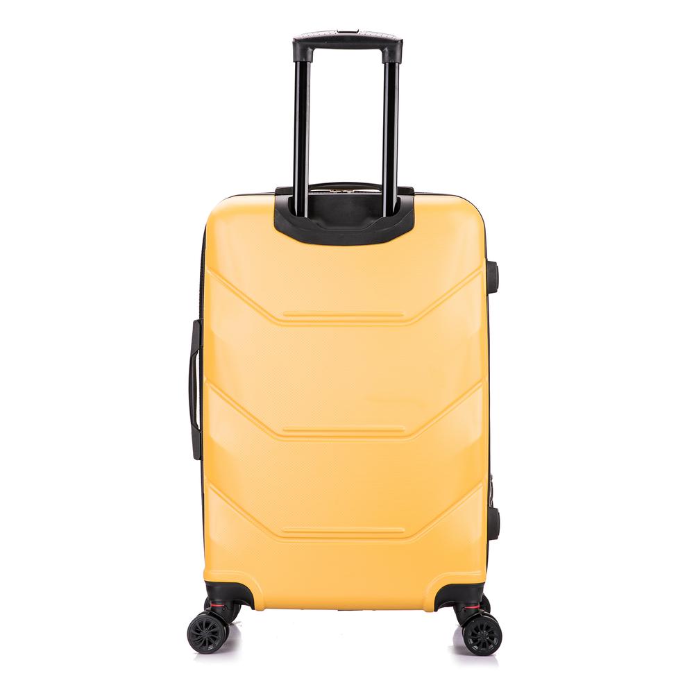 DUKAP Zonix Lightweight Hardside Spinner 26 inch Mustard. Picture 1
