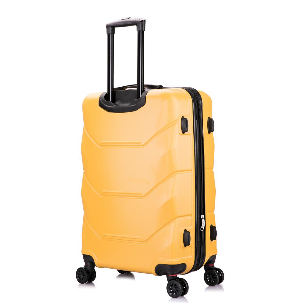 DUKAP Zonix Lightweight Hardside Spinner 26 inch Mustard. Picture 4