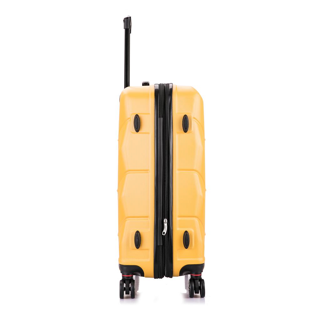 DUKAP Zonix Lightweight Hardside Spinner 26 inch Mustard. Picture 5