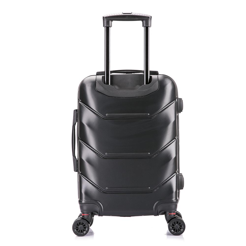 DUKAP Zonix Lightweight Hardside Spinner 20 inch Black. Picture 1