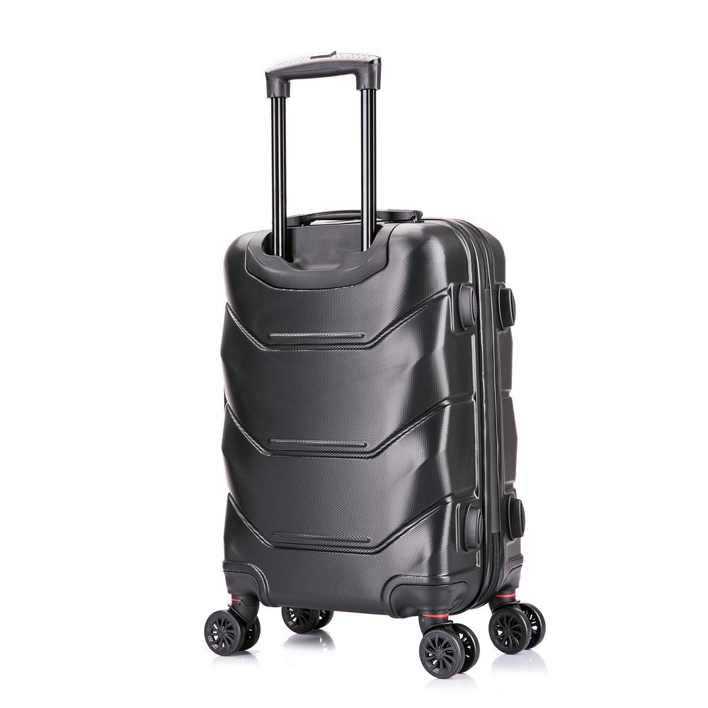 DUKAP Zonix Lightweight Hardside Spinner 20 inch Black. Picture 3