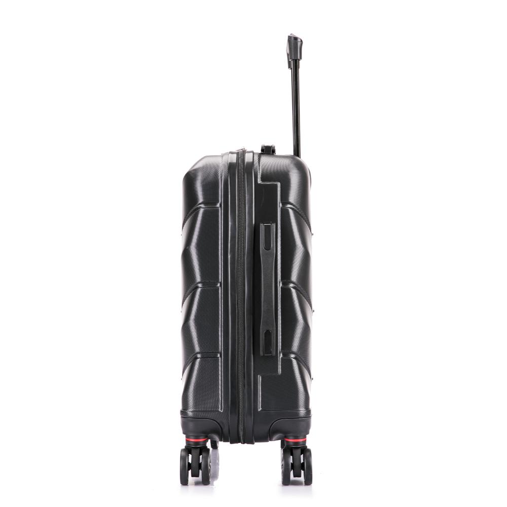DUKAP Zonix Lightweight Hardside Spinner 20 inch Black. Picture 4