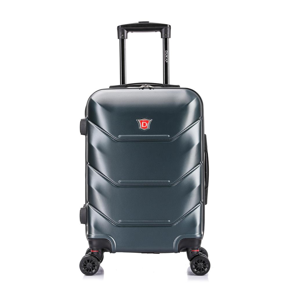 DUKAP Zonix Lightweight Hardside Spinner 20 inch Grey. Picture 2