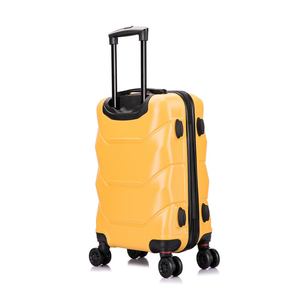 DUKAP Zonix Lightweight Hardside Spinner 20 inch Mustard. Picture 6