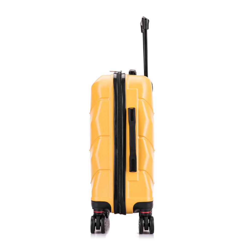 DUKAP Zonix Lightweight Hardside Spinner 20 inch Mustard. Picture 4