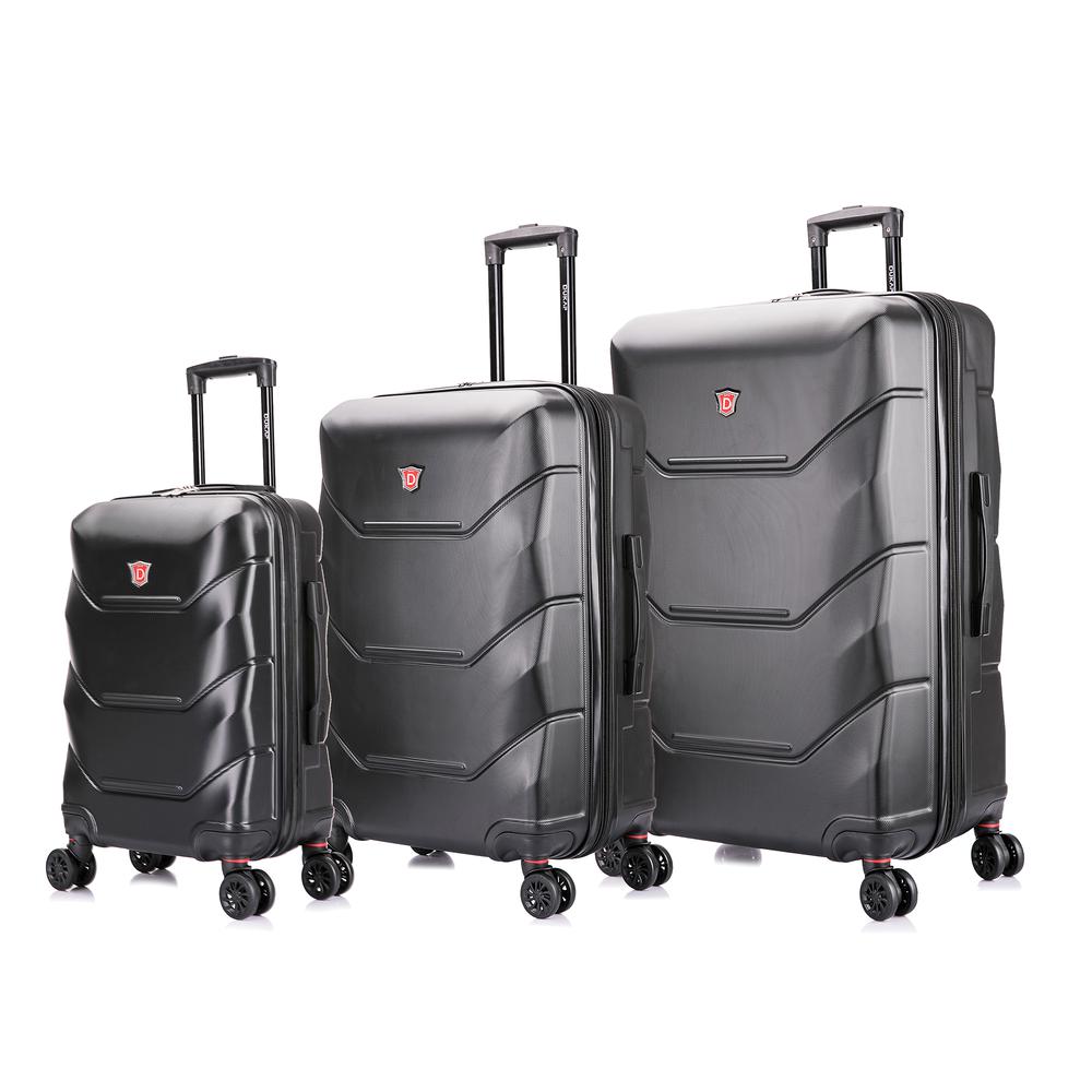 DUKAP Zonix Lightweight Hardside 3 piece set 20''/26''/30'' Black. Picture 2