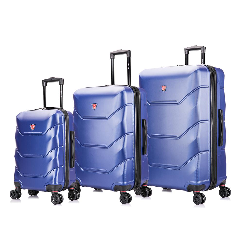 DUKAP Zonix Lightweight Hardside 3 piece set 20''/26''/30'' Blue. Picture 1