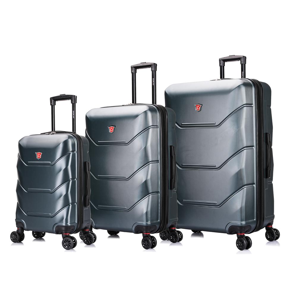 DUKAP Zonix Lightweight Hardside 3 piece set 20''/26''/30'' Grey. Picture 2