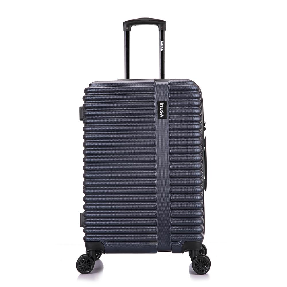 InUSA Ally lightweight hardside spinner 24 inch Navy Blue. Picture 11