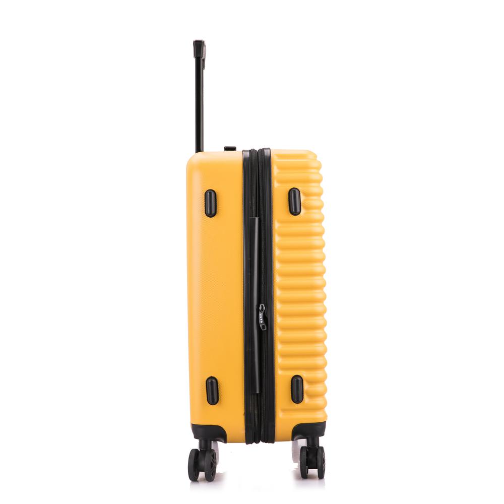 InUSA Ally lightweight hardside spinner 24 inch Mustard. Picture 14