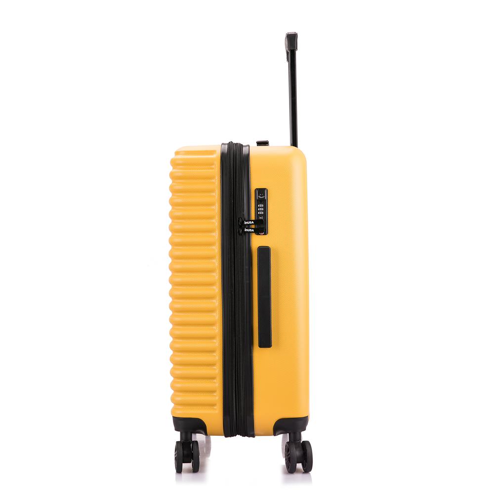 InUSA Ally lightweight hardside spinner 24 inch Mustard. Picture 15