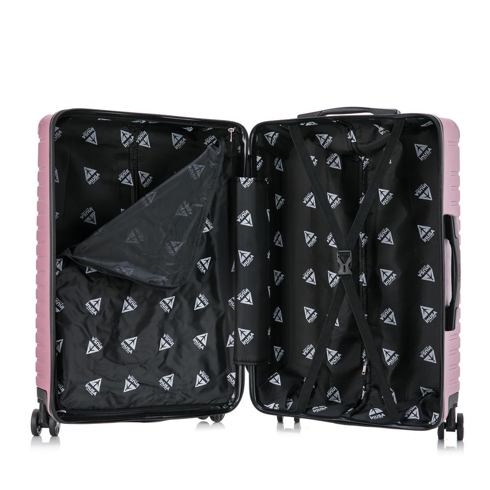 InUSA Deep lightweight hardside spinner 3 piece luggage set  20'',24'', 28'' Rose Gold. Picture 7
